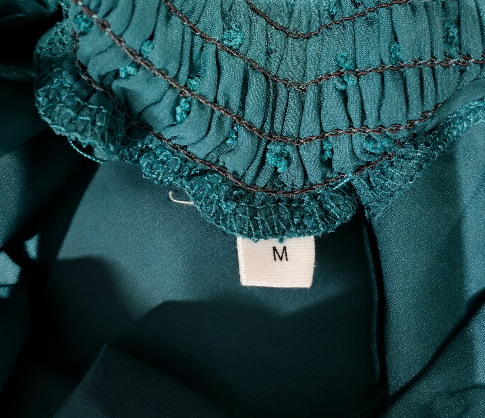 Emerald Green Boho Chic Dress | Open Back | Size M | Beautiful – photo 8